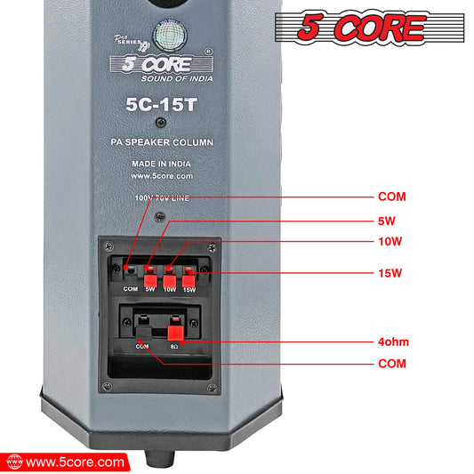 5Core Outdoor Speakers Stereo In Wall 100W Peak Passive Home Audio System-1