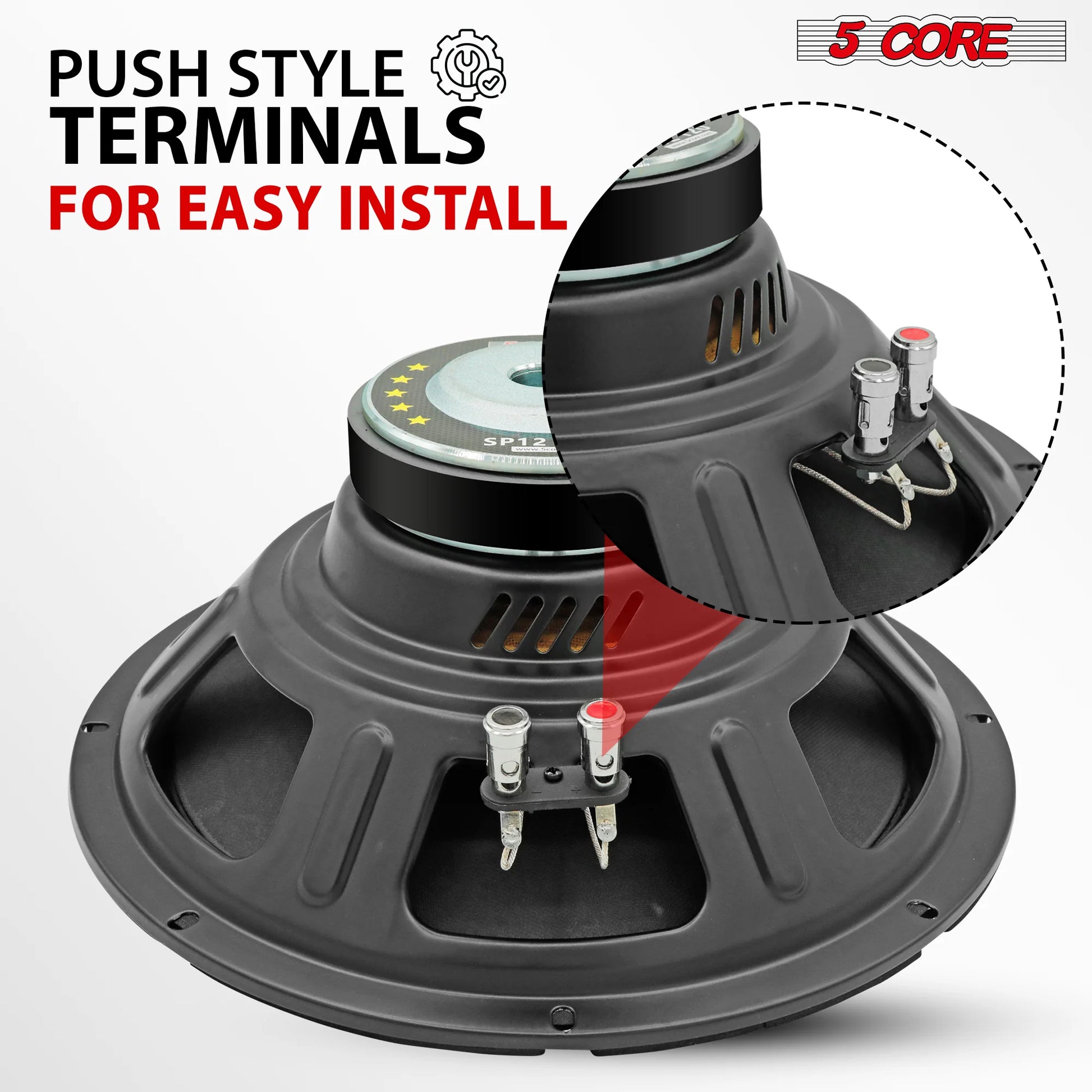 5 Core 12 Inch Speaker 200W Car Loudspeaker 4 Ohm Replacement Driver W 30 Oz Y30 Magnet for Vehicle