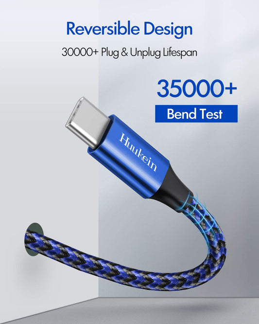 USB C Cable 6.6Ft 2-Pack, 3A USB a to Type C Charging Cable Fast Charger Cord Braided Compatible with Galaxy S21 S20 Ultra S10 S9 plus A10E A21 A51 A52