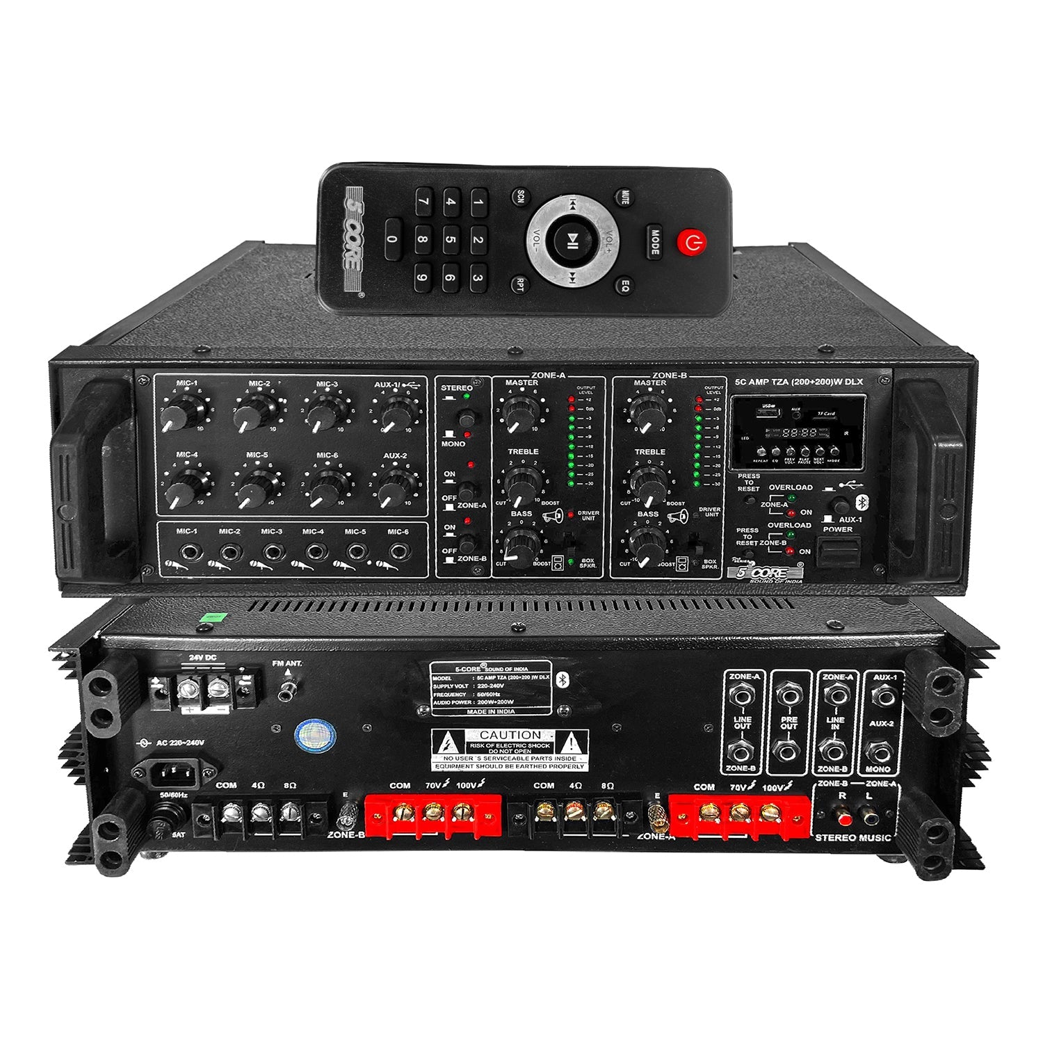 5Core Amp 500W Amplifier Home Audio PA Bass DJ Stereo Receiver Rack Mount Passive Speaker Amplificador-0
